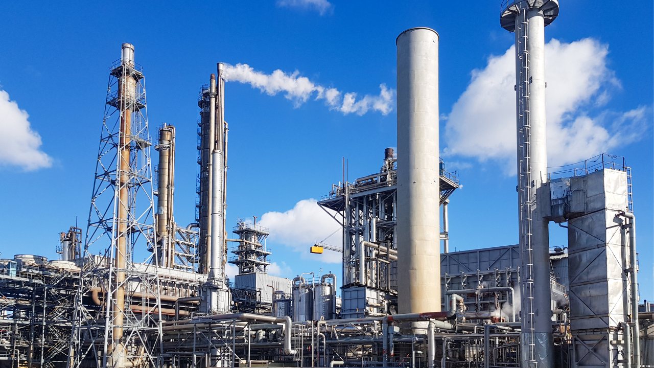 High-pressure stainless steel fittings installed in petrochemical pipelines